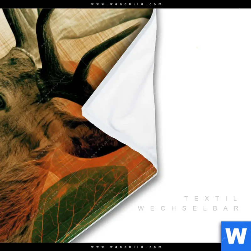 Wechselmotiv | Hirsch - Waldkönig in Herbstfarben | Hochformat
