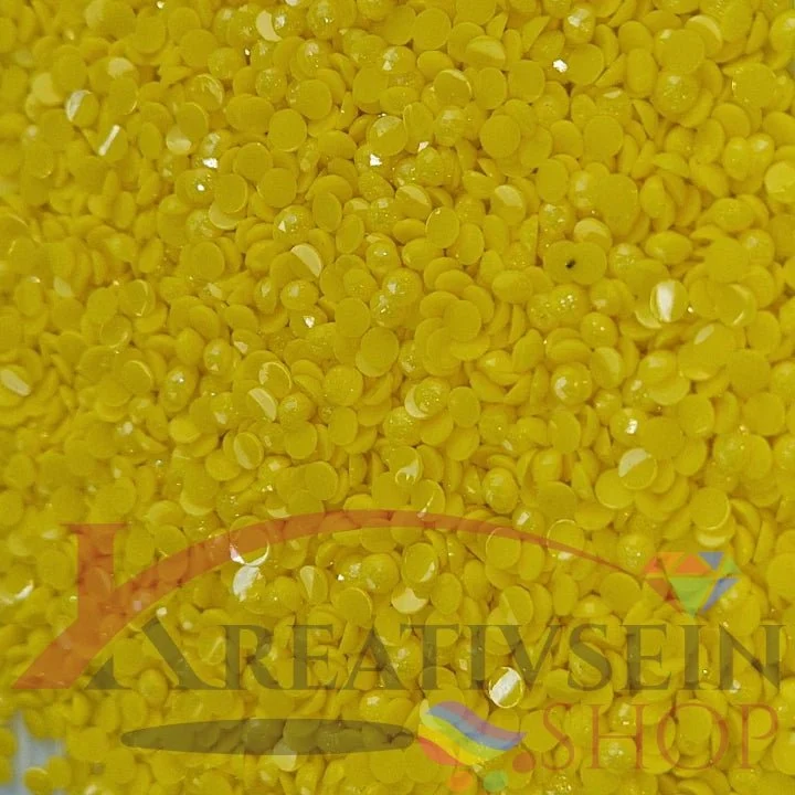 DMC 307 Lemon - runde Steine - Fairy Dust - Diamond Painting