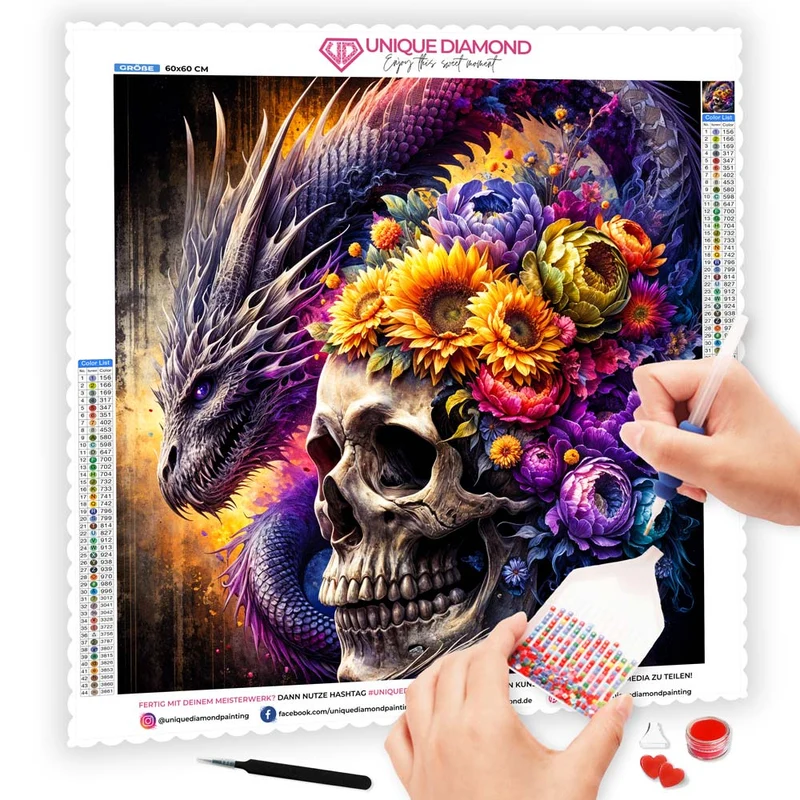 5D Diamond Painting – Drachenblüte