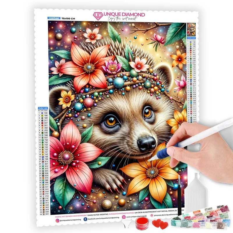 5D Diamond Painting – Magischer Igel
