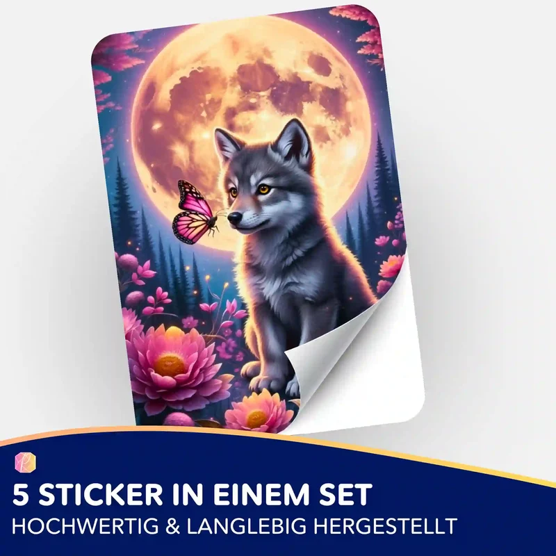 Aufkleber 5er-Set - Zwischen Traum und Erwachen