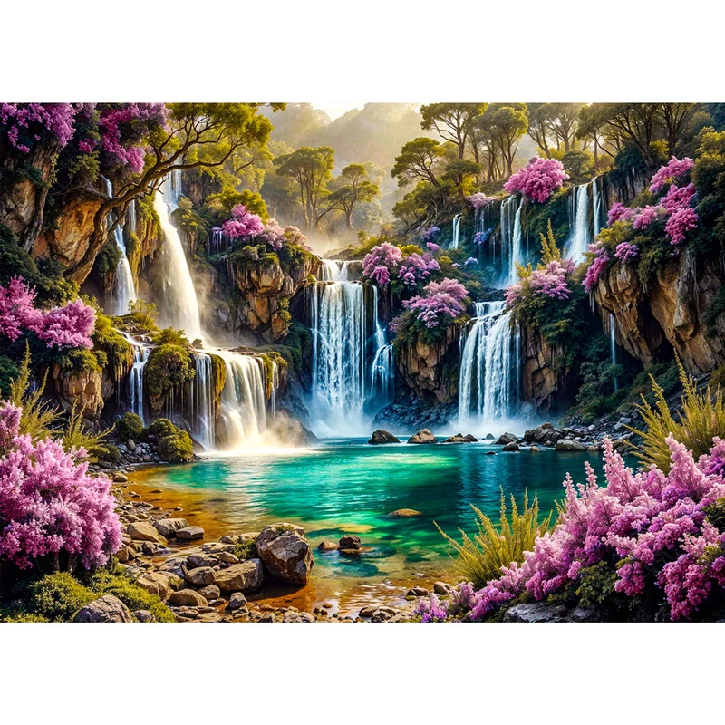 5D Diamond Painting – Verzauberter Wasserfall