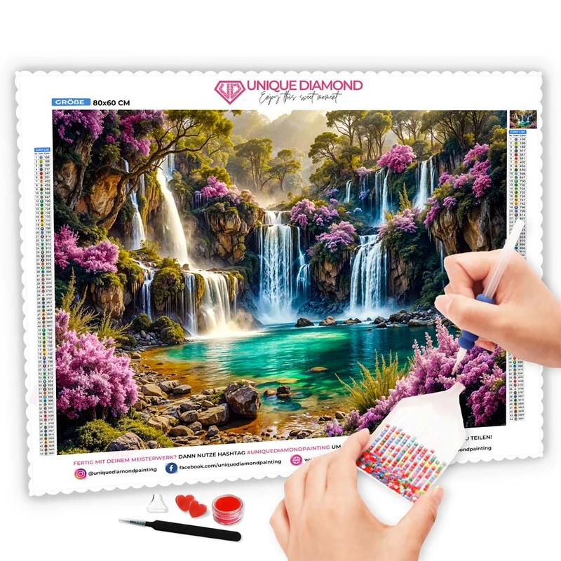 5D Diamond Painting – Verzauberter Wasserfall