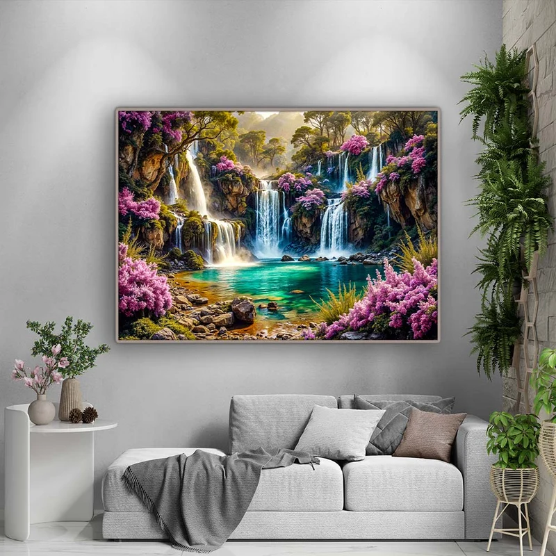 5D Diamond Painting – Verzauberter Wasserfall