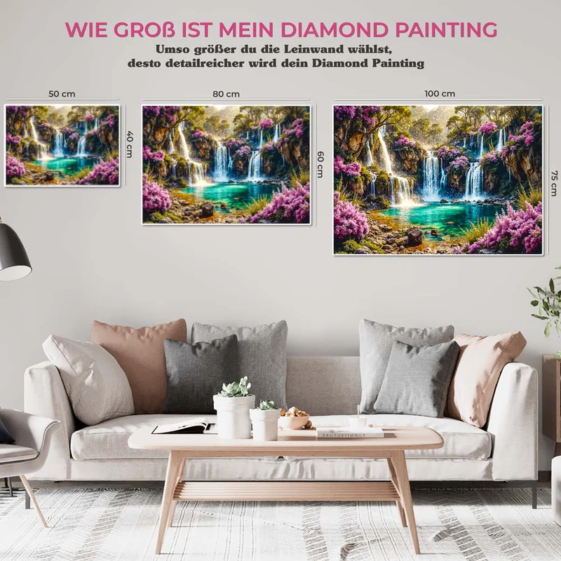 5D Diamond Painting – Verzauberter Wasserfall