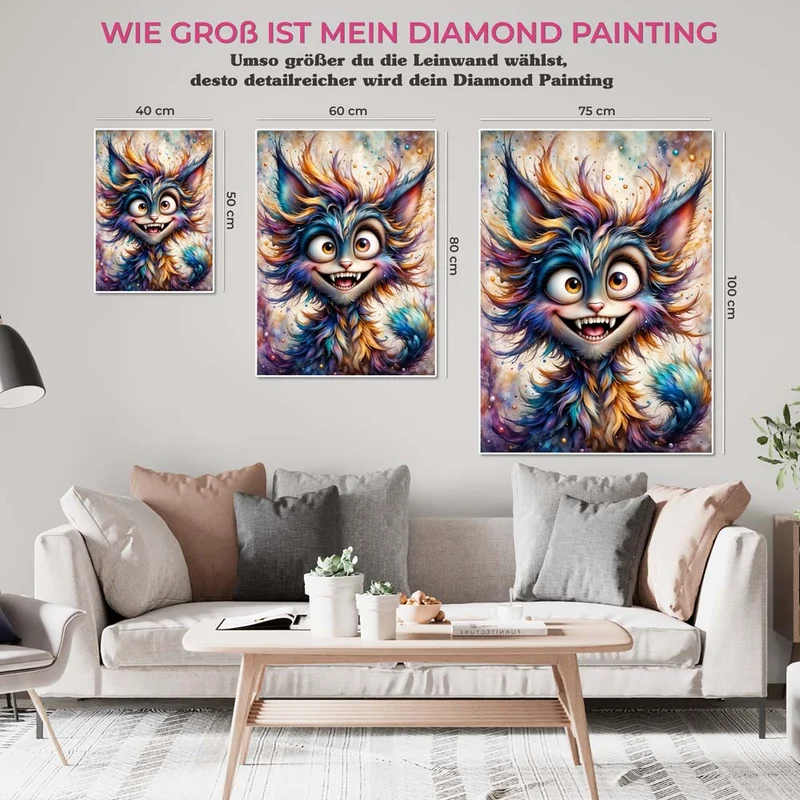 5D Diamond Painting – Schillernde Grinsekatze