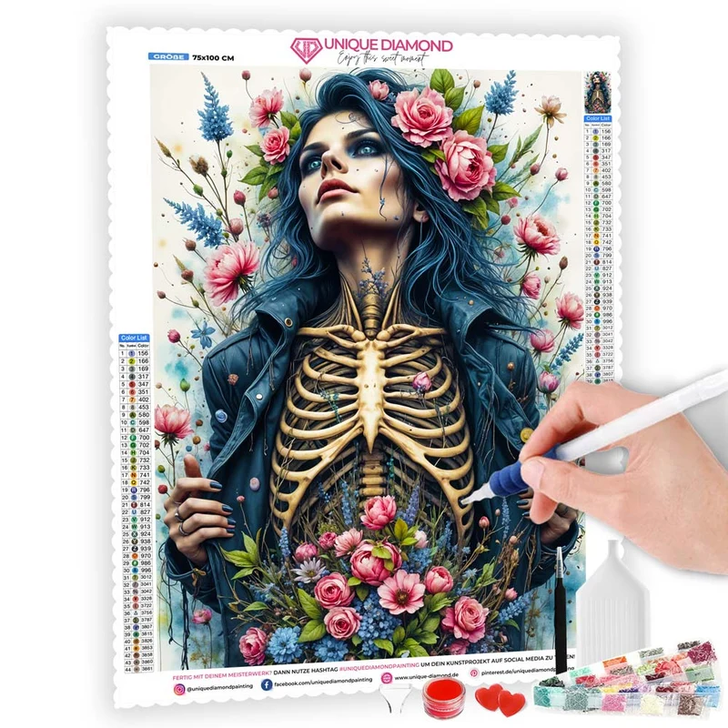 5D Diamond Painting – Blühende Vergänglichkeit