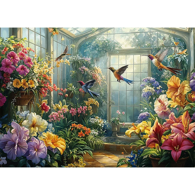5D Diamond Painting - Vogelpark