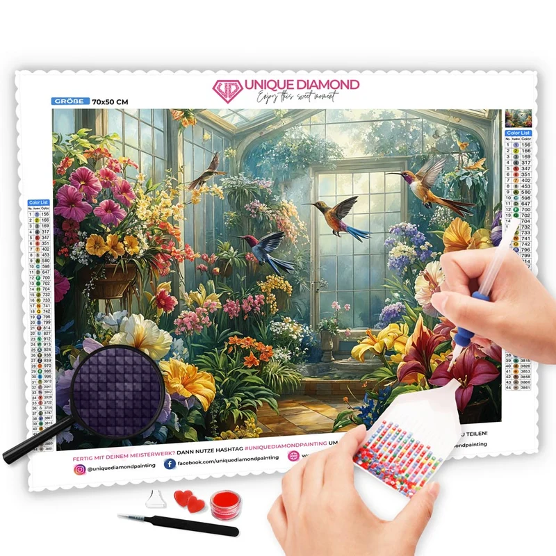 5D Diamond Painting - Vogelpark