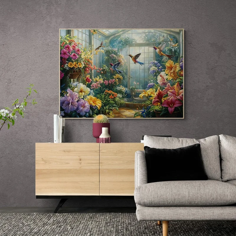5D Diamond Painting - Vogelpark