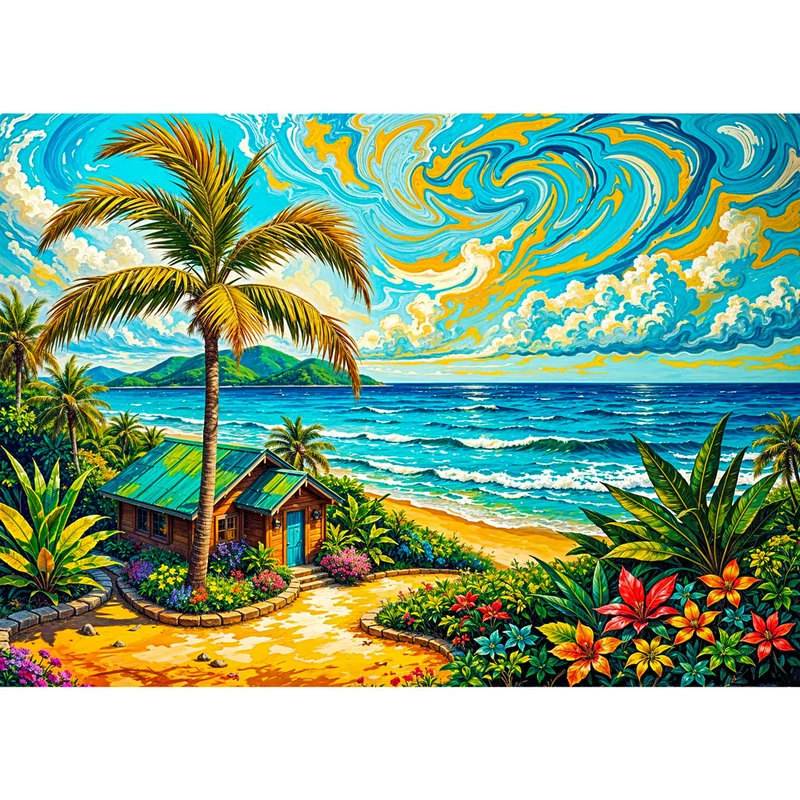 5D Diamond Painting – Paradies am Meer