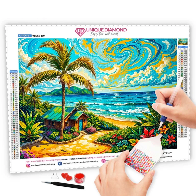 5D Diamond Painting – Paradies am Meer