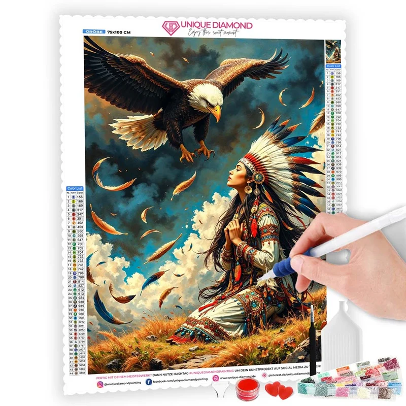 5D Diamond Painting – Ruf des Adlers