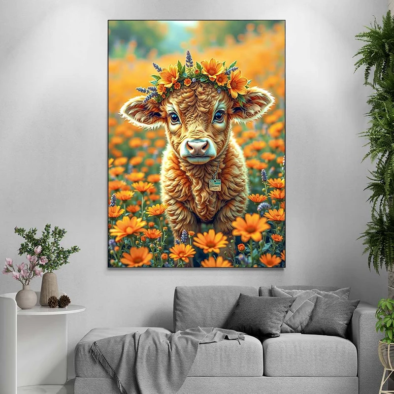 5D Diamond Painting – Blühendes Kälbchen