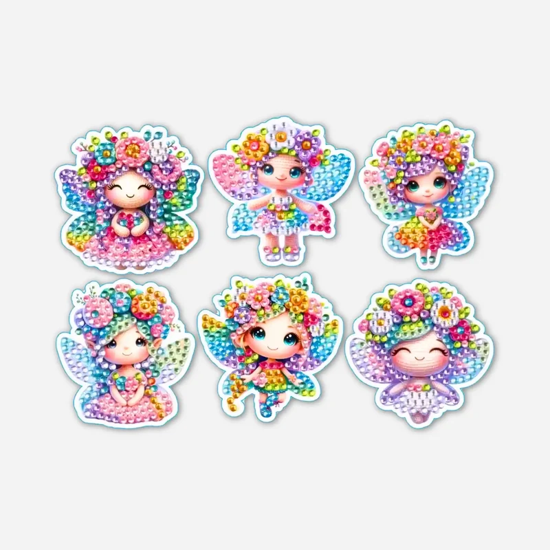 Diamond Painting Sticker - Blumenfeen