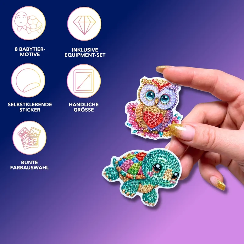 Diamond Painting Sticker - Süße Tierchen