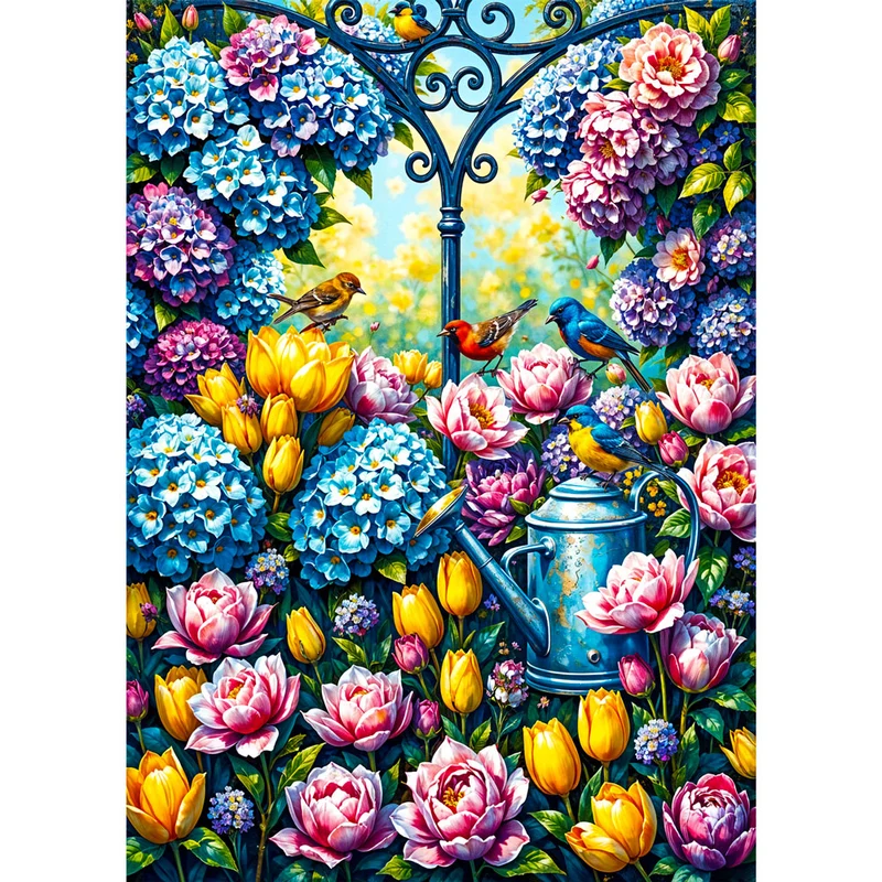 5D Diamond Painting – Blühender Gartentraum