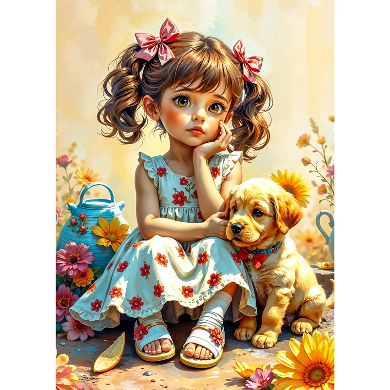 5D Diamond Painting – Sommerfreundschaft