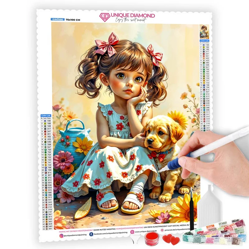 5D Diamond Painting – Sommerfreundschaft