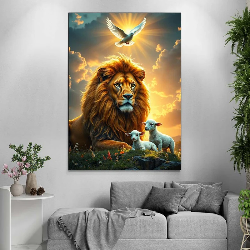 5D Diamond Painting – Löwe des Lichts