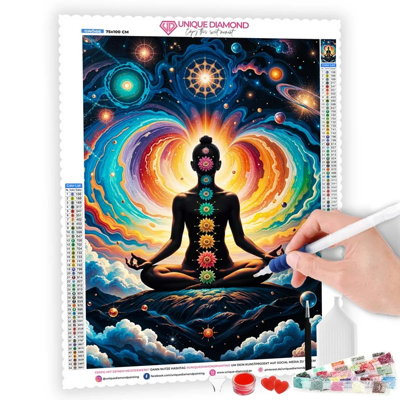 5D Diamond Painting – Kosmische Meditation