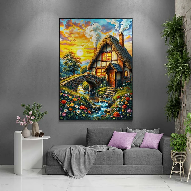 5D Diamond Painting – Märchenhafte Abendidylle