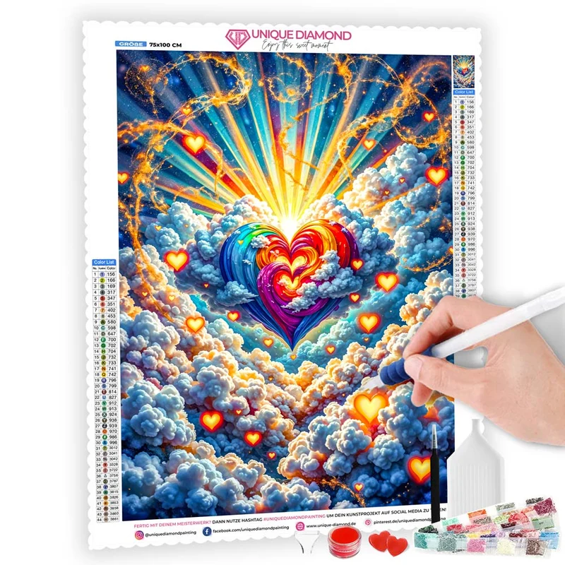 5D Diamond Painting – Herz der Himmelsglut
