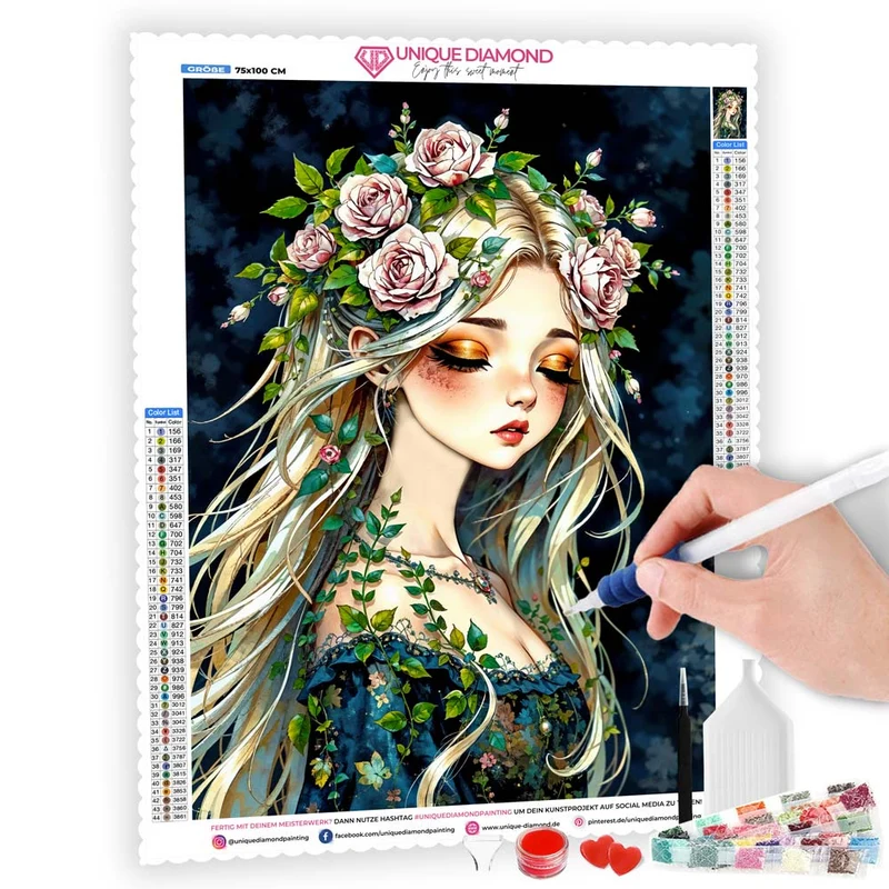 5D Diamond Painting – Rosengöttin Lysandra