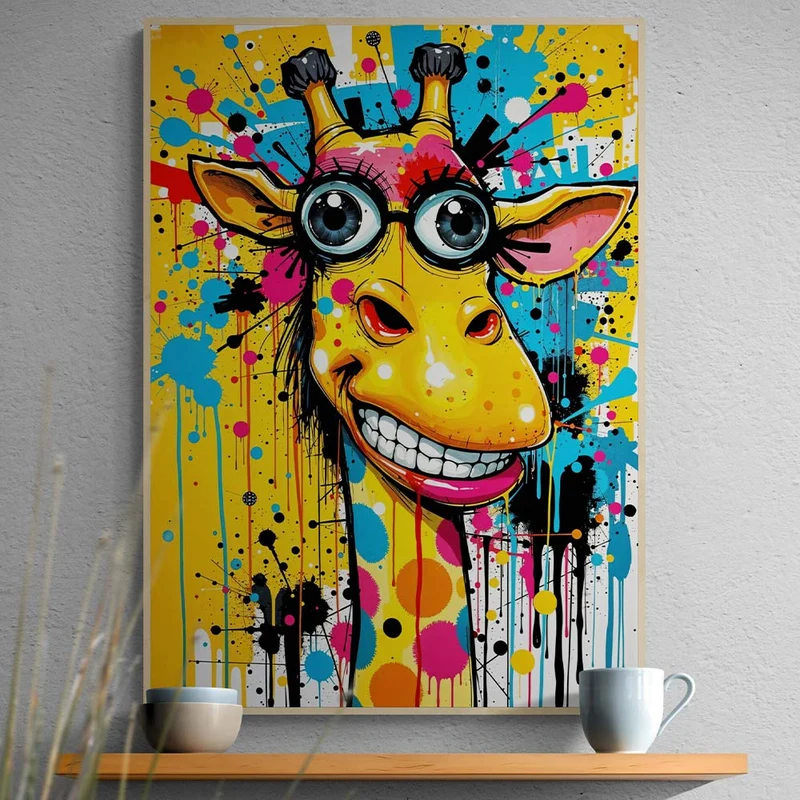 5D Diamond Painting – Bunte Giraffenfreude