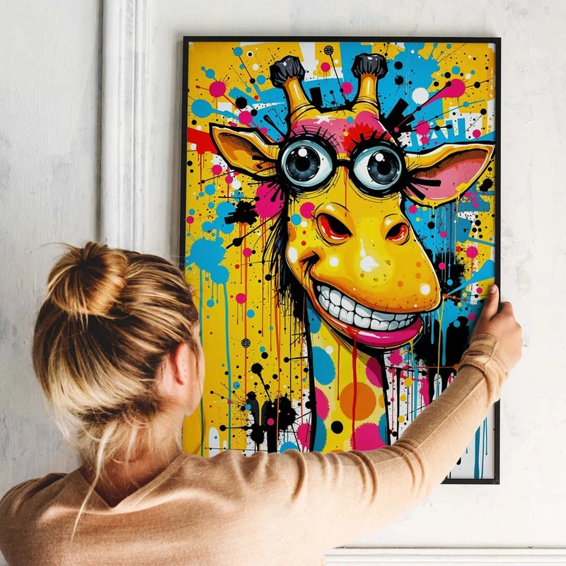 5D Diamond Painting – Bunte Giraffenfreude