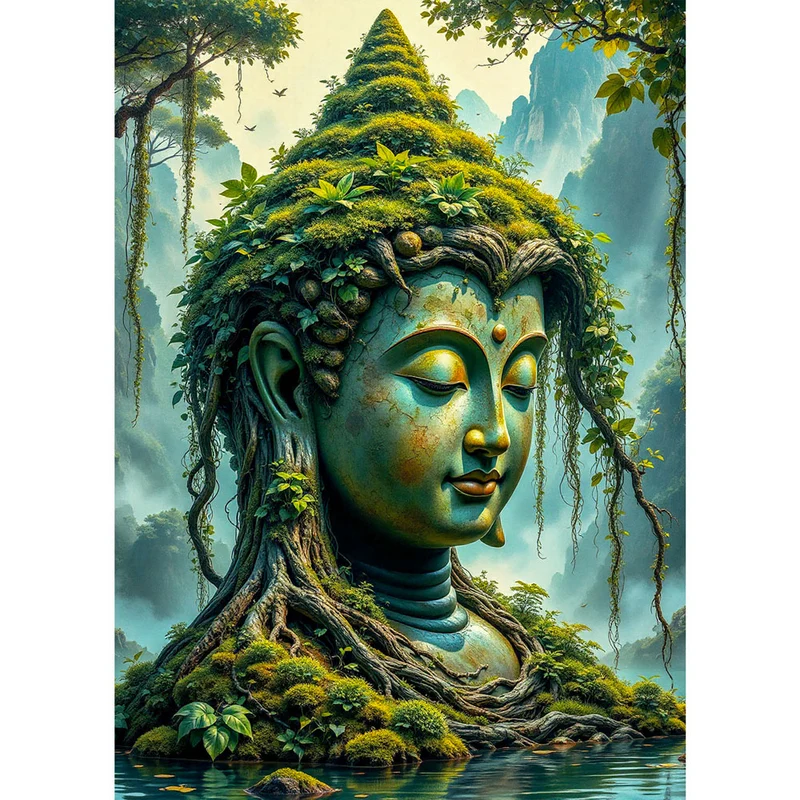 5D Diamond Painting – Naturverbundener Buddha