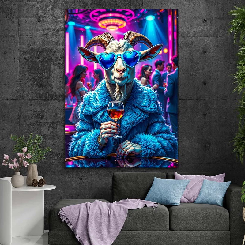 5D Diamond Painting – Disco Goat