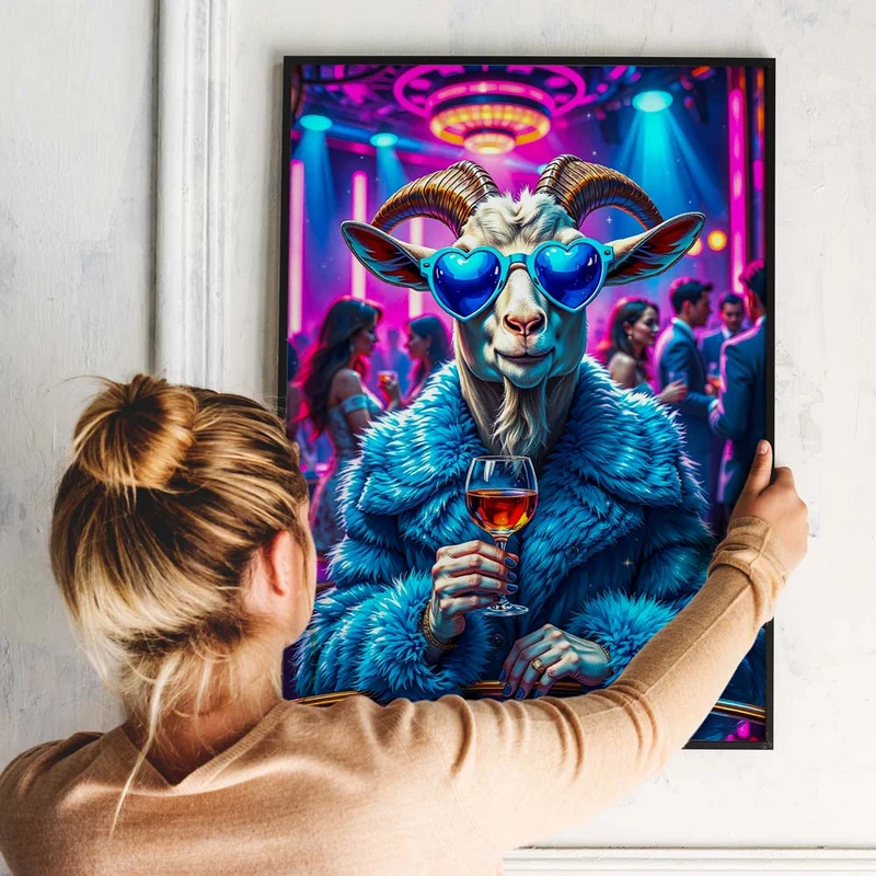 5D Diamond Painting – Disco Goat