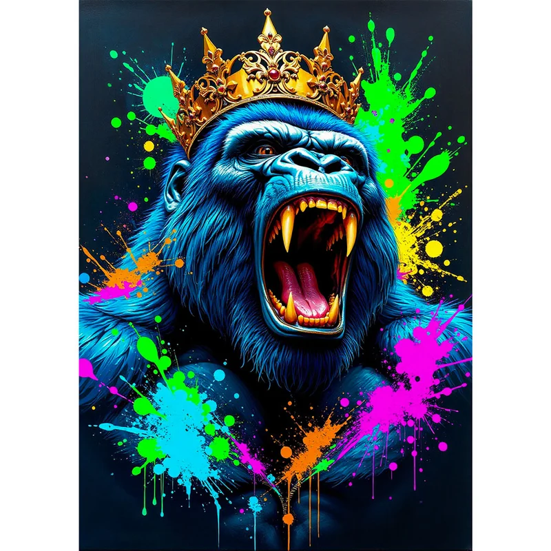 5D Diamond Painting – Königlicher Gorilla