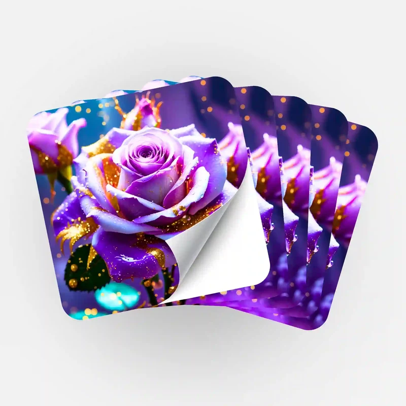 Aufkleber 5er-Set - Amethystrose