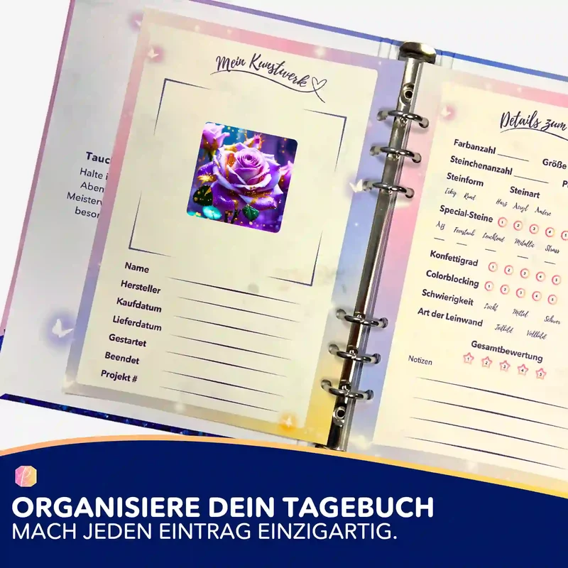 Aufkleber 5er-Set - Amethystrose