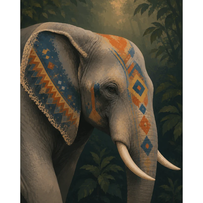 Geschmückter Elefant