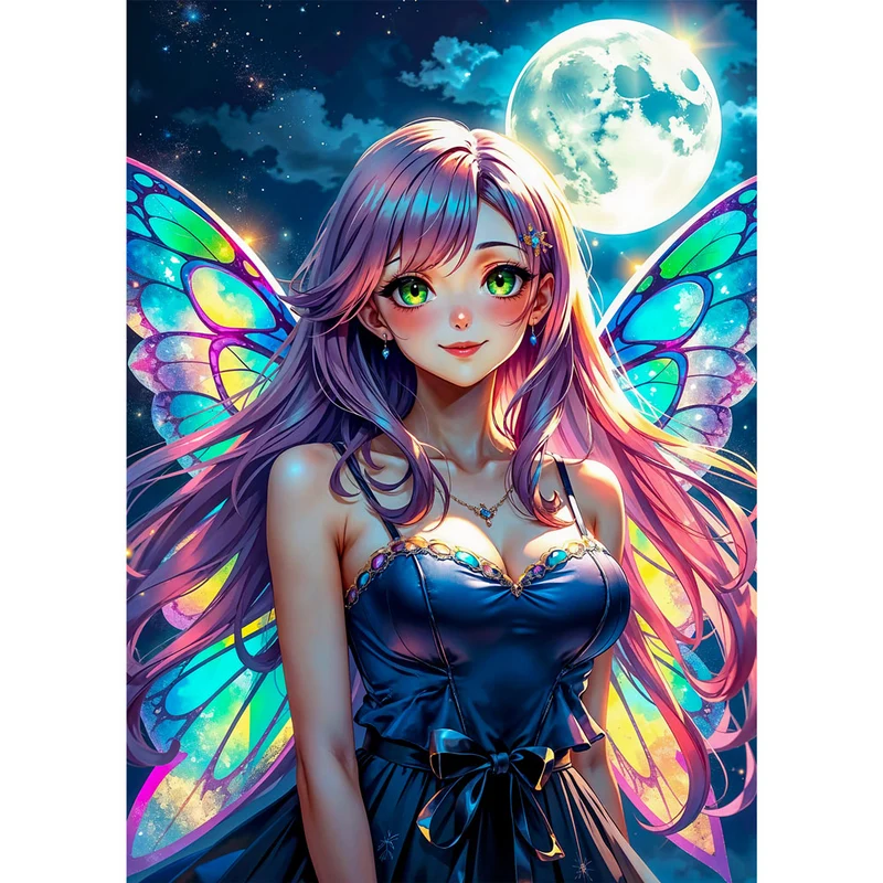 5D Diamond Painting – Mondlicht-Fee