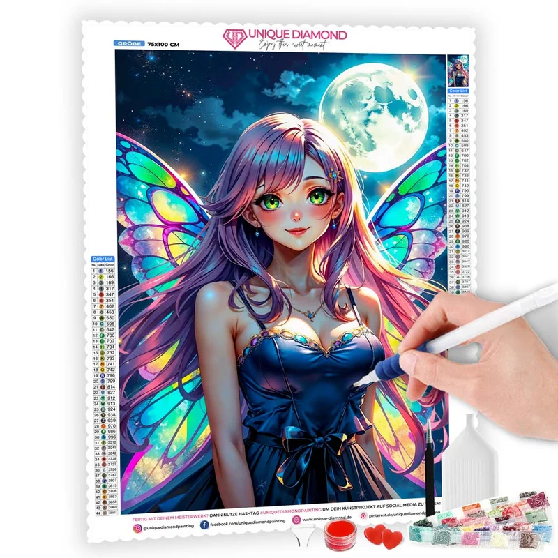 5D Diamond Painting – Mondlicht-Fee