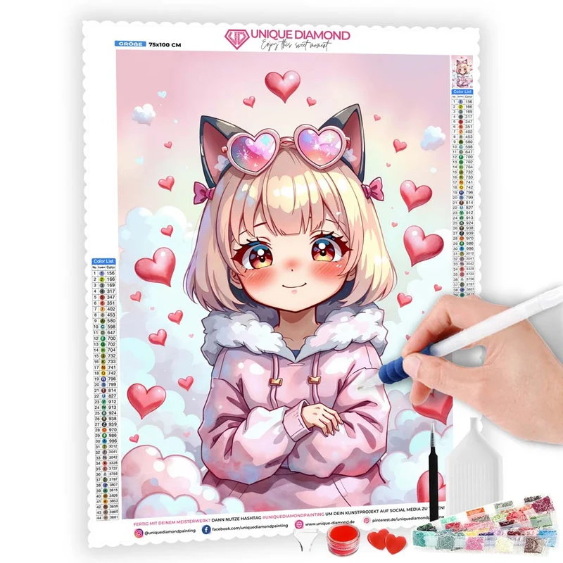 5D Diamond Painting – Herzzauber