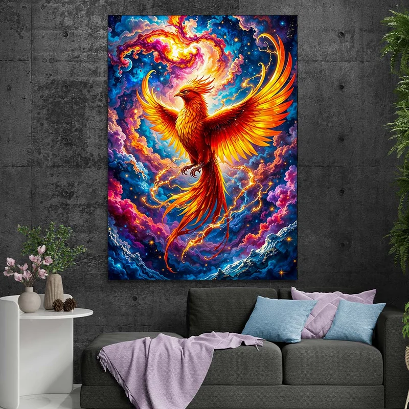 5D Diamond Painting – Phönix im Sternenfeuer