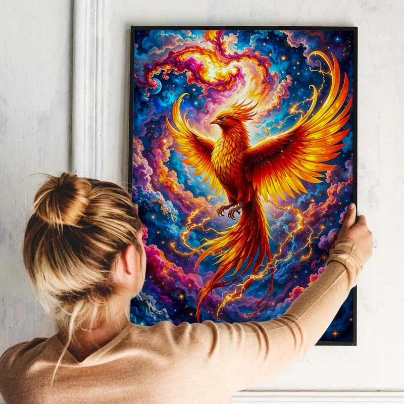 5D Diamond Painting – Phönix im Sternenfeuer