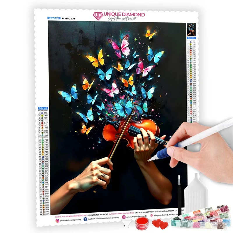 5D Diamond Painting – Melodie der Schmetterlinge