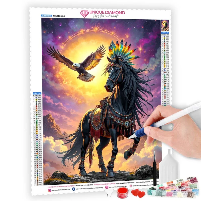 5D Diamond Painting – Spirit des Sonnenadlers