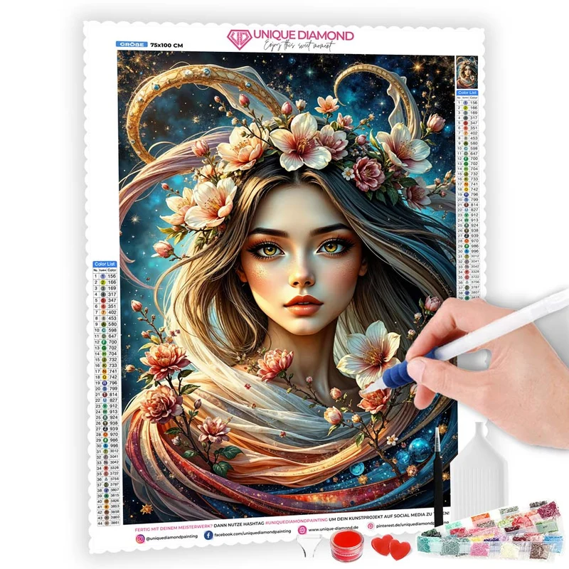 5D Diamond Painting – Celestia, Wächterin der Sterne