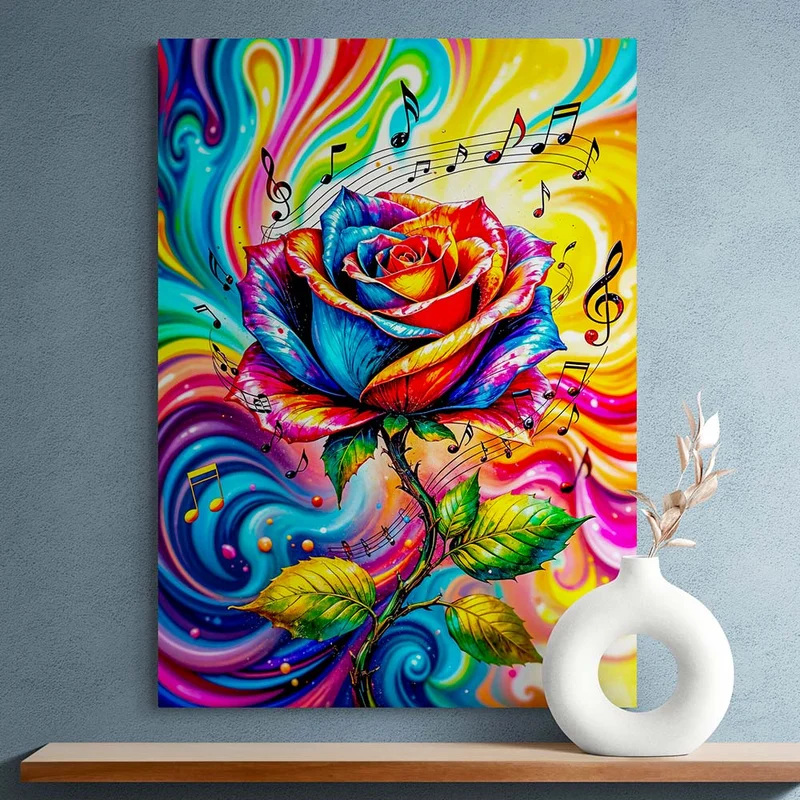 5D Diamond Painting – Melodische Farbblüte