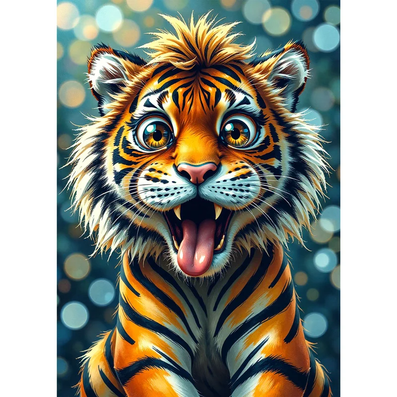 5D Diamond Painting – Taro, der fröhliche Tiger