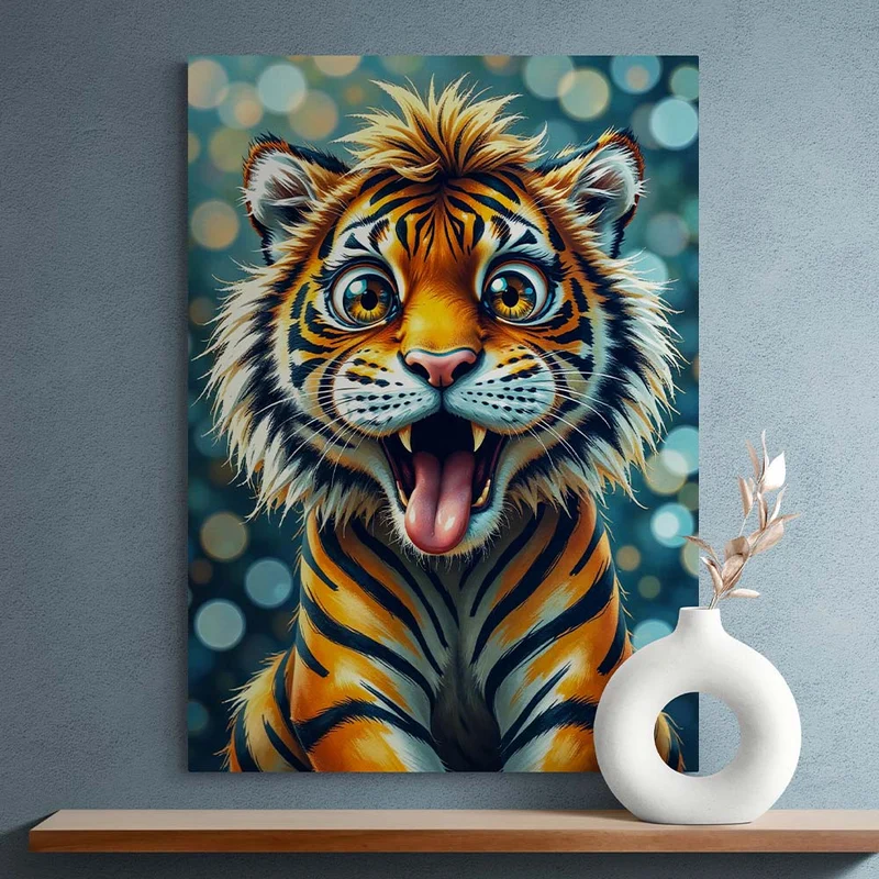 5D Diamond Painting – Taro, der fröhliche Tiger