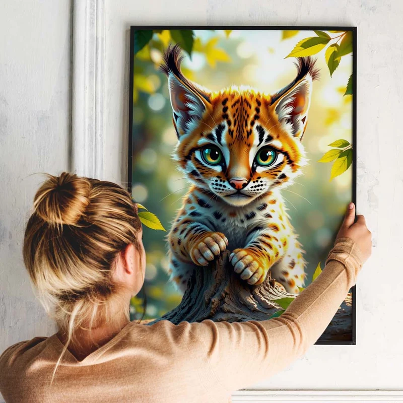 5D Diamond Painting – Junges Luchsabenteuer