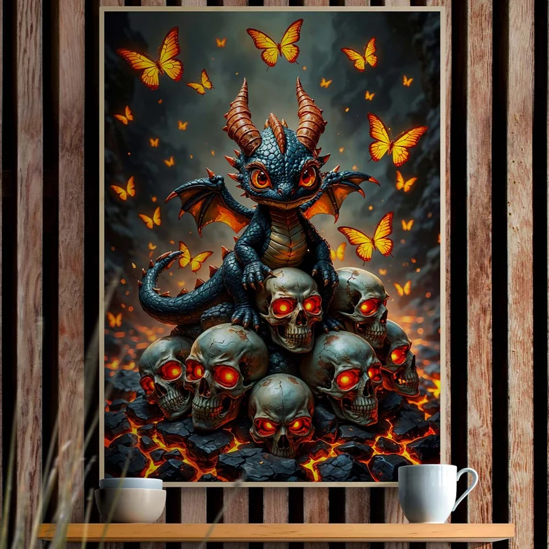 5D Diamond Painting – Baby-Drache der Feuerlande